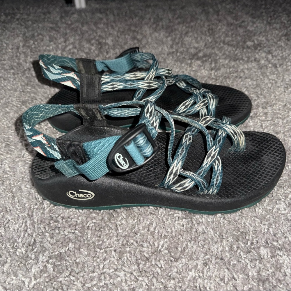 CHACO ZX2 Dual StrapHiking Sandals Teal and Black
